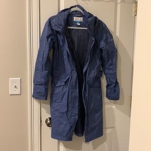 Blue Columbia rain jacket